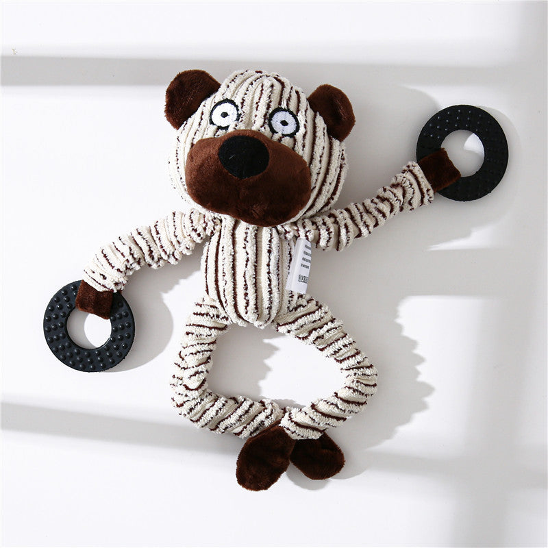 Donkey Plush Chew Toy – Squeaky & Fun for Puppies Overview: 100% brand new and high quality. It's a good gift for your pet. hours of fun for you and your dog. Product Information: Product category: pet toys material: plush Specifications: white, brown, gr