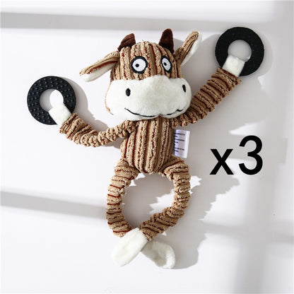 Donkey Plush Chew Toy – Squeaky & Fun for Puppies Overview: 100% brand new and high quality. It's a good gift for your pet. hours of fun for you and your dog. Product Information: Product category: pet toys material: plush Specifications: white, brown, gr