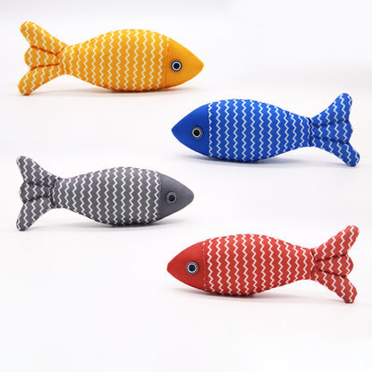 Interactive Catnip Fish – Teething & Play Pillow for Kittens Cozy Companion: Our catnip fish kicker toys are all made of soft plush material and baby-level cotton, soft and comfortable enough for your feline friends to snuggle and chew. Organic Catnip Fil