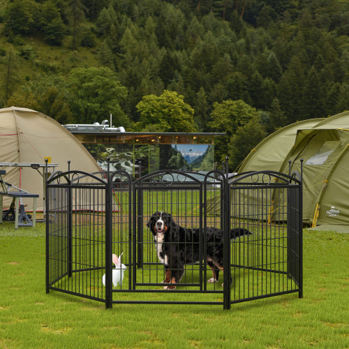 FurFort Outdoor Pen Heavy-Duty 8-Panel Metal Dog Playpen – 32" Height, Foldable with Door Spacious. Safe. Sturdy. Your Pet’s Personal Playground. Product Overview Give your pet the freedom to play, rest, and explore safely with this indoor & outdoor dog p
