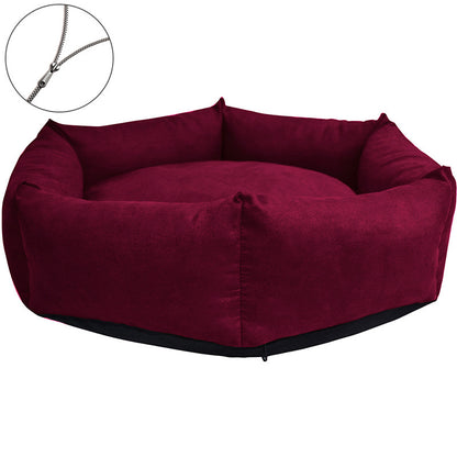 CozyHaven™ – All-Weather Washable Dog Kennel Product information: Materials: cloth Product category: pet nest Color: red, yellow, wine red, khaki, blue, dark green, light gray, dark gray, dark brown, purple Size: Outer Diameter S:50cm/19.68inch M:60cm/23.