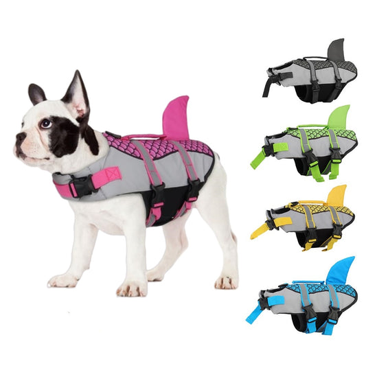 SharkPup Dog Life Vest Overview: PET LIFEJACKET WITH HIGH BUOYANCY - The life jacket is made of ripstop Oxford cloth. The body of the pet life vest is filled with EPE and the belly is made of diving fabric so that the pet lifejacket supplies high buoyancy