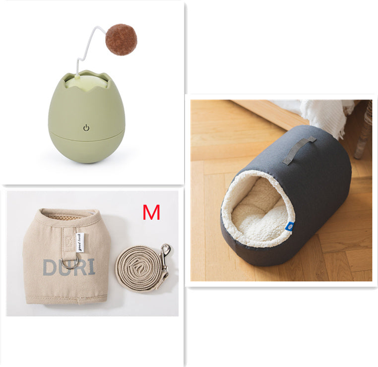 PurrPlay™ – Hilarious Toy for Curious Cats material: plastic Product Category: Knot Toys Weight: 0.195kg Product material: ABS, cotton ball Product size: 7 * 7 * 9cm Applicable object: cat Product features: cat playing *Precautions. 1.The product does not