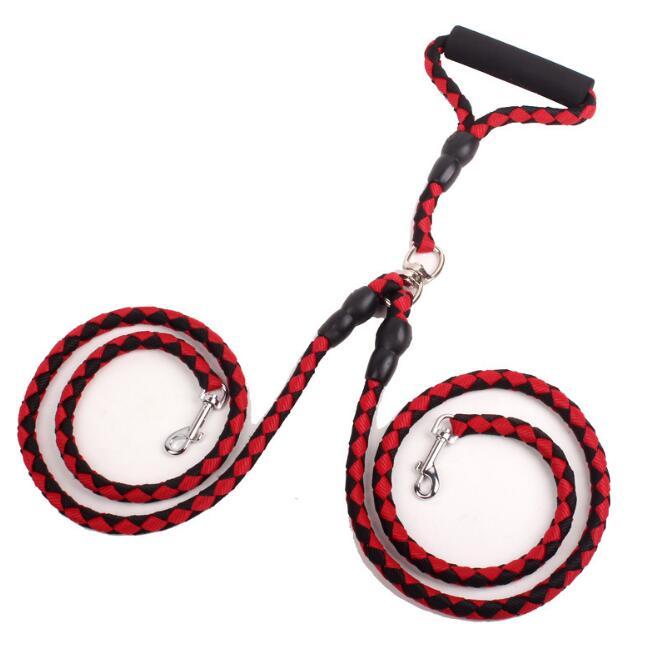 DuoLead Overview: HEAVY DUTY - Our Strong and heavy duty leash is constructed from high-quality real mountain climbing nylon rope. Made with strongest 1/2 inch diameter rock climbing rope and very durable metal clip hook for you and your dog safe. REFLECT