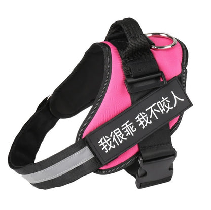CustomFit Reflective Harness Overview: Prevent dogs from being lost. Super comfortable: Pulling pressure is evenly distributed to the body to prevent pulling and choking. The dog vest harness has an adjustable chest strap with a snap-on buckle, moves its