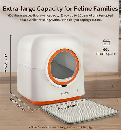 60L Automatic Cat Litter Box
