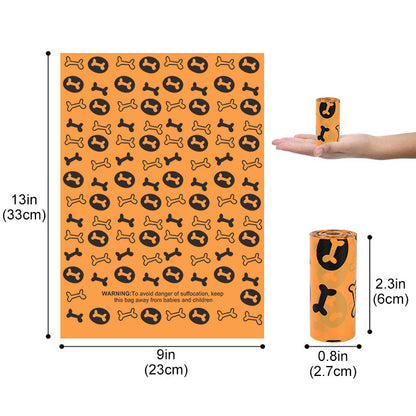 WalkClean Poop Bags Product information: Style: Continuous roll Material: HDPE+EPI Specification: 23*33cm/ 15 pieces per roll Epi degradation: fission and degradation about 2 years after being discarded in the soil Material: EPI+HDPE Thickness: 0.01mm=1 w