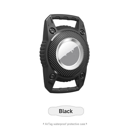 AirtTag Secure Shield Product information: Color: Premium Black, royal blue, dark green, purple, red Applicable brand: Apple Airtag Material: tpu Process: Injection Molding/injection molding Packing list: 1* Locator Protective Sleeve+ 5pcscrews+wrench+Eng