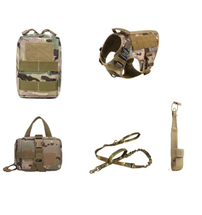 PawForce Vest & Leash Overview: 1. Military-standard Material: Two Metal Shoulder Buckles can bear great pulling force, ensuring your dog is safely harnessed during training, hunting, working, and any other occasion. 2. Practical Design For Versatile use: