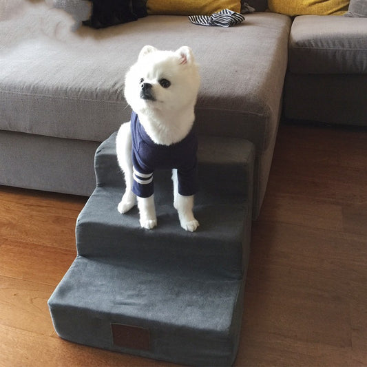 FurHop Bed Steps Product information: Dog Door Item Type: Safety Ramps Applicable Dog Breed: Universal Packing list: 1*Sponge step Pet Steps & Ramps