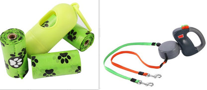 TwinTrek Overview 1.Packing: sucking plastic and self-sealing bag 2.Accessories: the basic accessories are cab been buckle 3.Usage: this product allows you to freely control your dog's free activity space while you control your pet dog. You can enjoy the