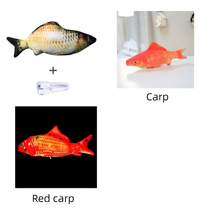 Simulated Flopping Fish – Fun Electric Toy for Cats (Catnip-Free) Overview: 1. With high quality material, this ornament is durable and not easy to damage. 2. This toy does not contain toxic and harmful things and materials, and it is healthy and safe for