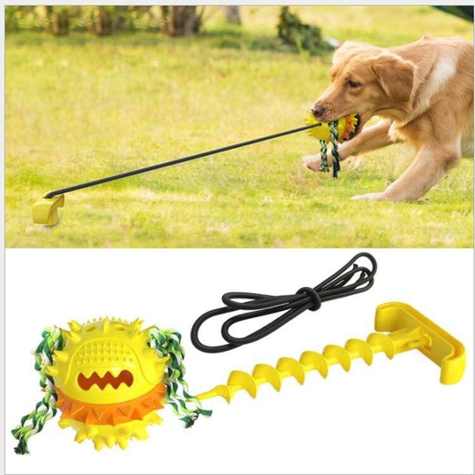 TugPro Rope Ball – Tough Outdoor Chew Toy Product Information: Product Category: Biting Toys Material: TPR Specifications: bright yellow, American blue Color: colorful Package: Dog toy*1 Dog Toys