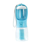 FurGo Multi-Cup Overview: 1. 3-in-1 Design: This pet water bottle features a built-in 300ml water, 100g food container, and waste bag compartment, providing all-in-one convenience for pet owners on the go. 2. Built-in Filtration System: The water dispense