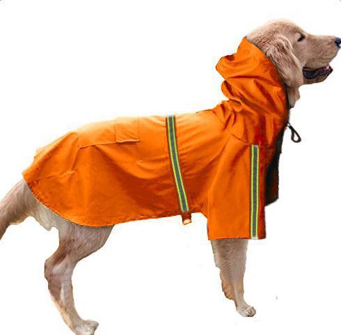 StormTail™ Large Dog Rain Jacket Material: PU Product Category: Raincoat Style: Europe and America Size Bust Neck circumference Back length S 34 cm 24 cm 25 cm M 41 cm 28 cm 30 cm L 47 cm 30 cm 35 cm XL 56 cm 36 cm 40 cm 2XL 62 cm 44 cm 45 cm 3XL 74 cm 48