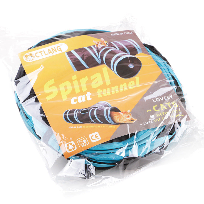 Multi-Channel Cat Tunnel – Portable & Fun Hideout for Pets Overview: This folding soft tunnel suits all small pets, including rabbits, ferrets, guinea pigs, puppies and kittens. Pets will enjoy playing in this tunnel, running back and forth, exploring, ow
