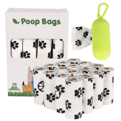 WalkClean Poop Bags Product information: Style: Continuous roll Material: HDPE+EPI Specification: 23*33cm/ 15 pieces per roll Epi degradation: fission and degradation about 2 years after being discarded in the soil Material: EPI+HDPE Thickness: 0.01mm=1 w