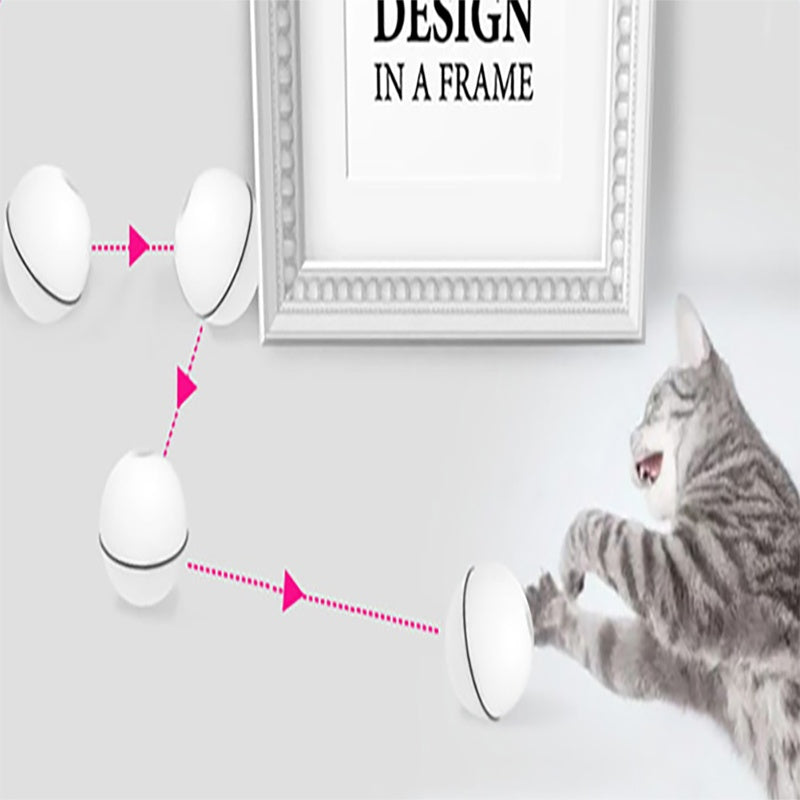 GlowChase Describe: 1. Two color mode design, unique red light mode and colorful light change mode, attract your kitten at any time. This cat toy has bells and feathers, which can stimulate the cat's hunting instinct. 2. Built-in cat's favorite catnip: Th