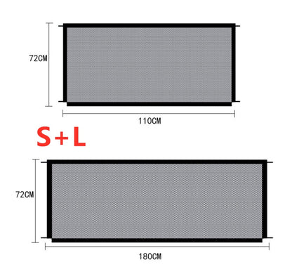FurSafe Dog Barrier Overview: Safety Enclosure Gate: can provide pet dogs a safe enclosure to play and rest; Designed to endure pets claws and withstand abuse from pets. Easy to assembled for convenient use. Lightweight and portable, foldable and easy to