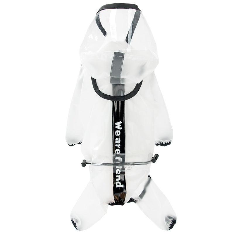 PuddleSuit™ Puppy Rainwear style: Casual Item No.: 2003SXSL3381 Brand: hipidog/ hippie dog Applicable gender: general Color: New upgrade of high-quality raincoat #frosted white, new upgrade of high-quality raincoat #frosted black Size（cm） Neckline Bust Ba