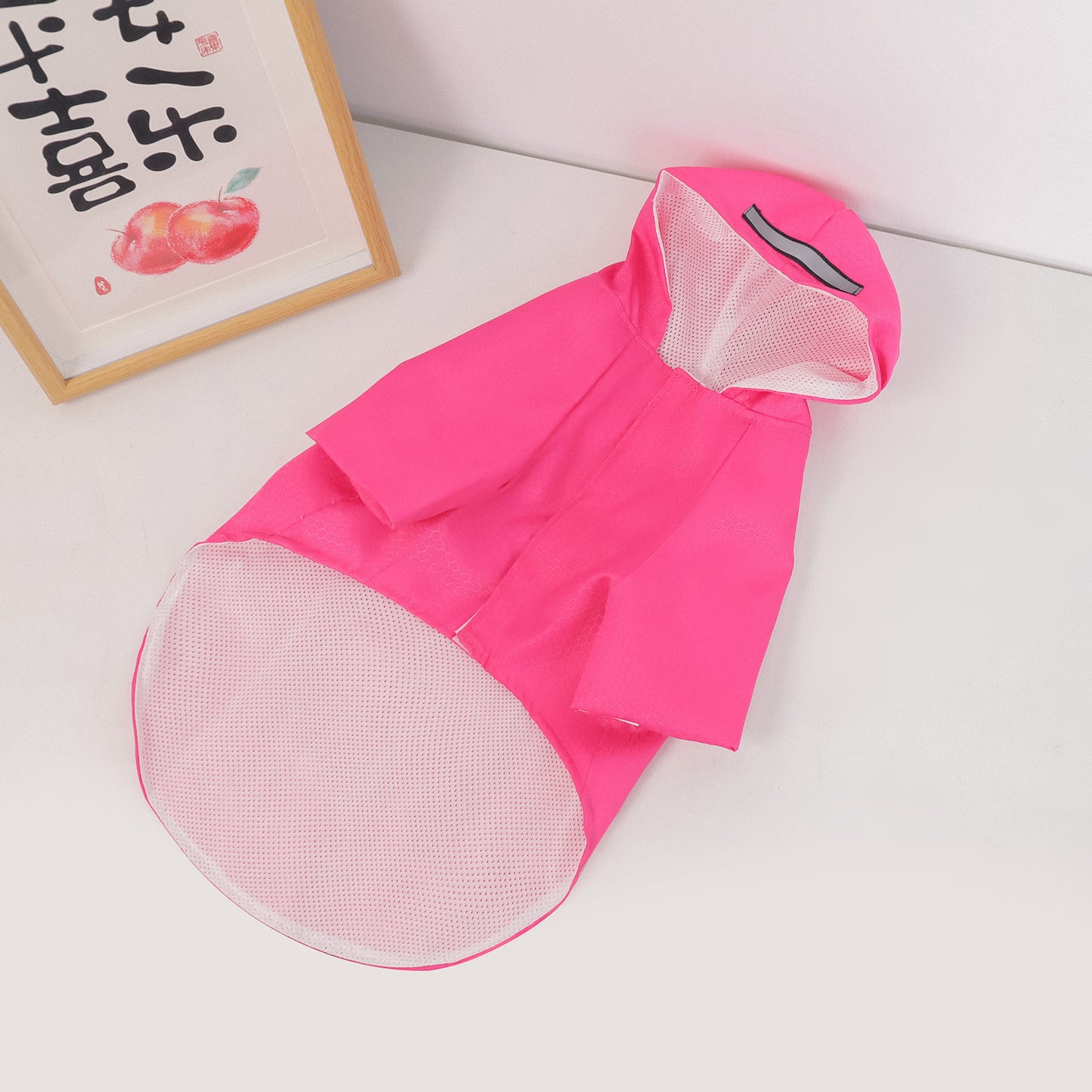GlowPaws™ All-Weather Raincoat Product information: Color: Rose red Velcro, green Velcro, blue Velcro, red Velcro, orange Velcro, Blue Buckle Size: S ,M, L, XL Material: Polyester Style: Casual Category: pet clothing Packing list: Dog clothes *1 Product I