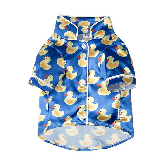 Seasonal Pet Apparel Product information: Material: Polyester Product Category: Clothes style: Casual Item No.: MK20 Duck Home Wear Applicable gender: general Color: blue Size Information: Size: XS code, S code, M code, L code, XL code, XXL code, XXXL cod