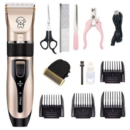 ProTrim™ – Professional Pet Hair Clipper for Dogs & Cats Overview: 1. The blade is sharp and not jammed, durable and non-heating 2. Long-lasting battery life and more durable 3. Ceramic cutter head, strong and low shock without catching hair, rechargeable