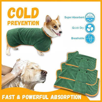 DryPaws™ Microfiber Bathrobe Overview: 1. Dog Bathrobe Towel, Dog Fast Drying Dog Drying Coat with Adjustable Chest Neck Strap, Super Absorbent Microfiber Material Pet Drying Moisture Absorbing Bathrobe with Hook and Loop 2. Healthy and skin-friendly mate