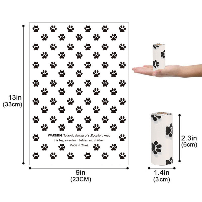 WalkClean Poop Bags Product information: Style: Continuous roll Material: HDPE+EPI Specification: 23*33cm/ 15 pieces per roll Epi degradation: fission and degradation about 2 years after being discarded in the soil Material: EPI+HDPE Thickness: 0.01mm=1 w
