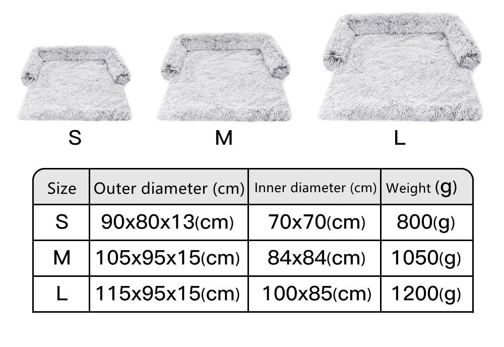 PlushPod™ 2-in-1 Pet Bed Product information: Material: pp cotton Size: s, m, l Color: powder gray coffee Size S M L Outer diameter(L*W*H) 76*73*16cm 90*85*20cm 105*93*20cm Inner diameter(L*W) 56*62cm 65*72cm 76*81cm Features: Long hair Packing list: Dog