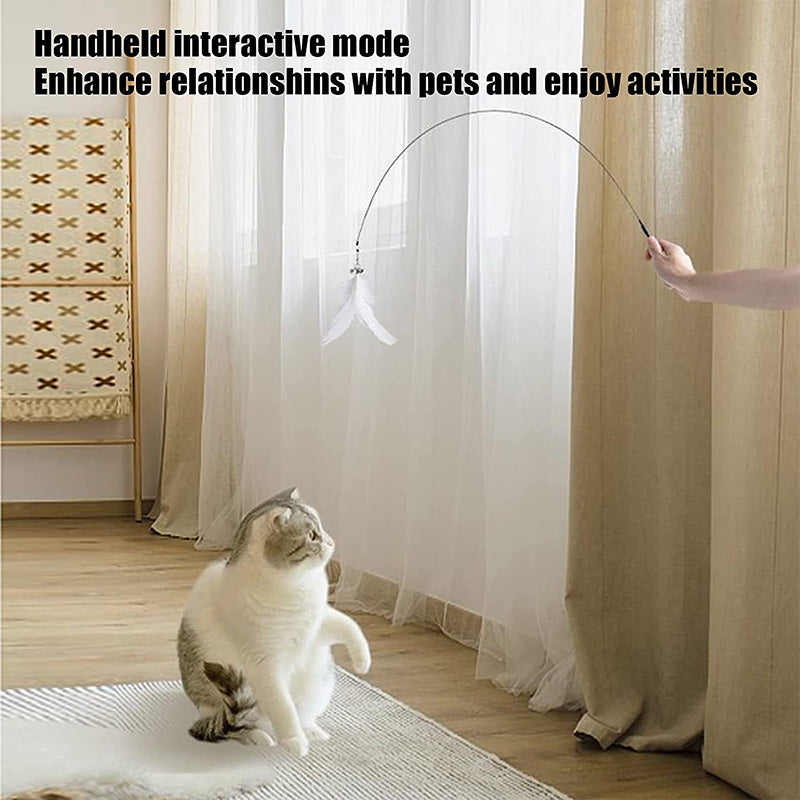 Interactive Cat Wand – Detachable Rod & Sucker Toy Product information: Material: feathers, hardware accessories, suction cups, PVC rods, steel wires Style: simple and stylish Features: funny cat Colour: Picture color Packing list: Funny cat stick*1 Produ