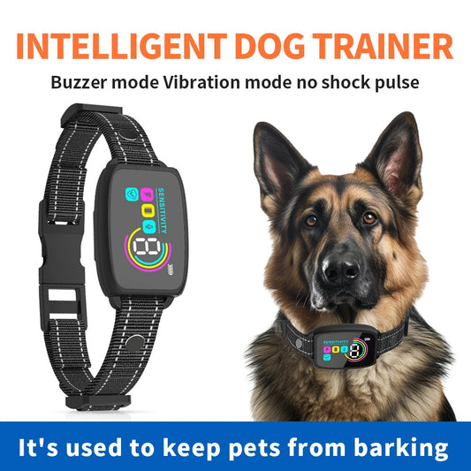 Smart Anti-Bark Collar Product information: Material: Plastic Why Pet Owners Love This Collar ✅ Customized & Humane Bark Control With 4 training modes—Beep, Vibration, Beep + Vibration, and Beep + Vibration + Safe Shock—plus 8 adjustable sensitivity level
