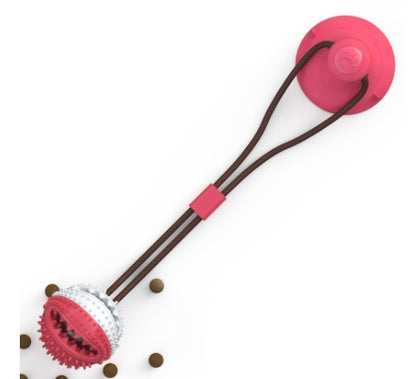 TugClean – Suction Cup Dog Toy with Chew & Toothbrush Ball Overview: Many dogs suffer from bad breath and periodontitis due to poor oral hygiene, but chew toy can rub off the tartar and make your dog's teeth healthier. It enhances the dog's enthusiasm, an