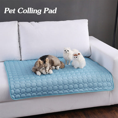 Cooling Ice Silk Pet Bed – Summer Nest for Dogs & Cats Overview: 1. Cool, comfortable, durable and pet-friendly 2. Provide instant cooling effect 3. Suitable for pets of all sizes 4. Use this simple and effective pet cooling pad to help your pet withstand