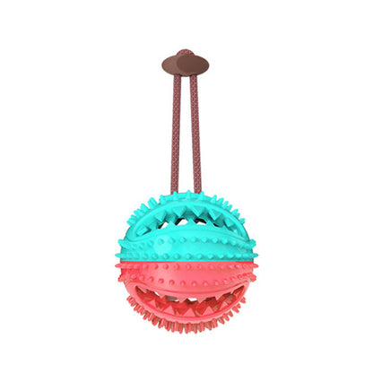 TugClean – Suction Cup Dog Toy with Chew & Toothbrush Ball Overview: Many dogs suffer from bad breath and periodontitis due to poor oral hygiene, but chew toy can rub off the tartar and make your dog's teeth healthier. It enhances the dog's enthusiasm, an