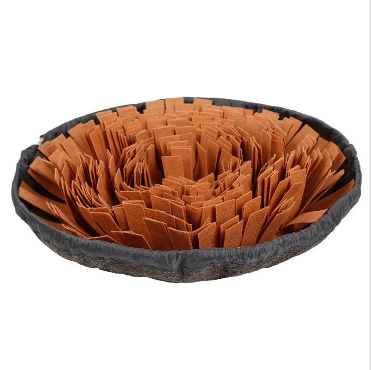 SniffMaze™ – Puzzle Mat for Smarter Meals Overview: PP belt storage Environmental protection felt cloth Specification: Material: Felt cloth Size: Storage: 26*26*13cm Bowl: 30*30*10cm Mat: 48*48*8 Weight: 240g Package Content: 1 x Mat Puzzles & Treat-Dispe
