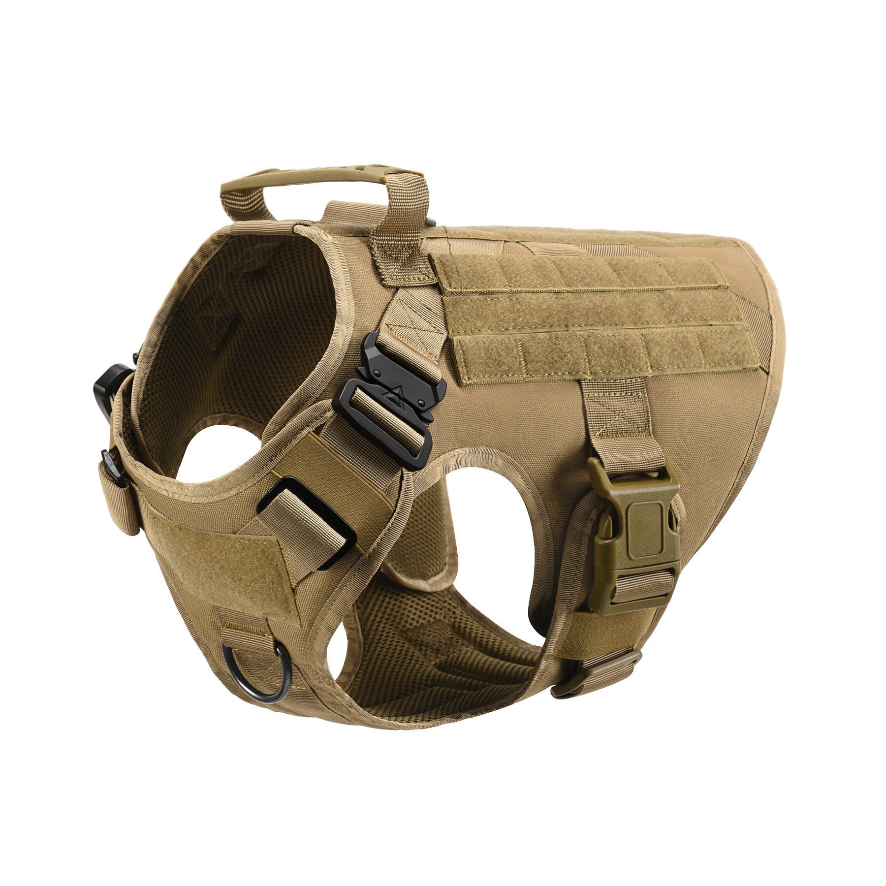 PawForce Vest & Leash Overview: 1. Military-standard Material: Two Metal Shoulder Buckles can bear great pulling force, ensuring your dog is safely harnessed during training, hunting, working, and any other occasion. 2. Practical Design For Versatile use: