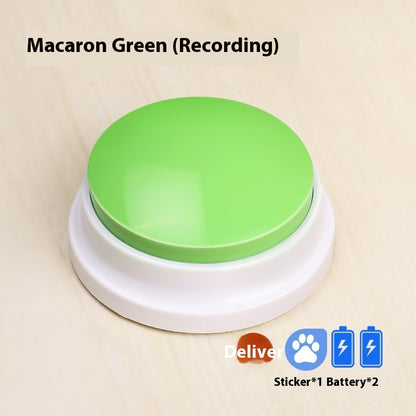 TalkPaws™ – Dog Communication Button with Voice Product information: Color: Recording model [macaron purple], recording model [macaron Gray], recording model [macaron pink], recording model [macaron yellow], recording model [macaron Green]], recording Mod