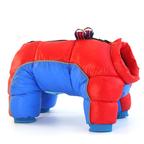 Cold Weather Dog Coat – Four-Legged Cotton Jacket New dog clothes autumn and winter pet camouflage cotton padded clothes waterproof and cold proof dog coat jacket four leg clothes cotton clothes Material: Cotton Product category: cotton padded clothes Sty