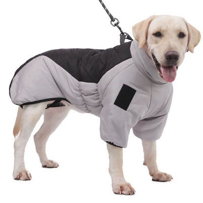 FrostGuard™ Winter Dog Vest Overview: 1. Thickened warm-keeping and temperature-locking filling cotton, let your pet spend a warm winter. 2. The inner layer is skin-friendly crystal velvet, comfortable, flame retardant, and antistatic. 3. The elastic bell