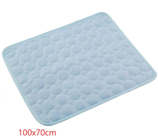 Cooling Ice Silk Pet Bed – Summer Nest for Dogs & Cats Overview: 1. Cool, comfortable, durable and pet-friendly 2. Provide instant cooling effect 3. Suitable for pets of all sizes 4. Use this simple and effective pet cooling pad to help your pet withstand