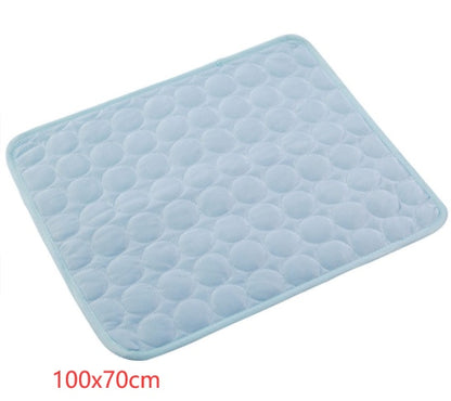 Cooling Ice Silk Pet Bed – Summer Nest for Dogs & Cats Overview: 1. Cool, comfortable, durable and pet-friendly 2. Provide instant cooling effect 3. Suitable for pets of all sizes 4. Use this simple and effective pet cooling pad to help your pet withstand