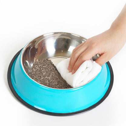 PawBasin Feeder Dual-Use Stainless Steel Pet Bowl with Non-Slip Melamine Base Give your furry friend a stylish, safe, and practical dining experience with our dual-use pet bowl, combining premium stainless steel and a colorful melamine outer shell. Design