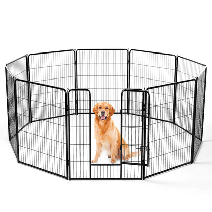 PawPlay Indoor Fence Dog Playpen – Model Specifications Model Code Panels Height (in) Configuration Assembled Dimensions (L × W × H) Package Size (L × W × H) Net Weight Gross Weight ZHUMI-DOGF-8S01-24S 8 Panels 23.60" Single Door 92.10" × 32.60" × 23.60"