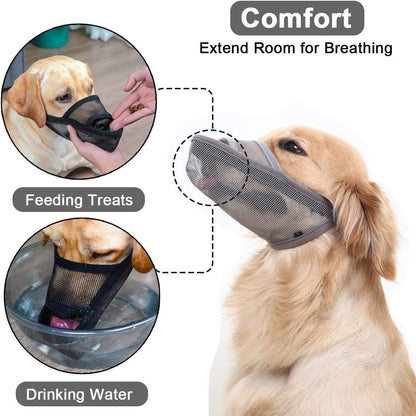 Anti-Bite Mask Dimensions Description Size Mouth circumference/CM Head circumference/CM Reference weight/KG XXS 10~ 13 23~ 27 3 to 5.5 XS 14~ 17 27~ 32 6~ 8.5 S 18~ 21 32~ 36 9~ 12.5 M 22~ 25 36~ 41 13~ 17.5 L 26~ 29 42~ 47 18~ 29 XL 29~ 33 48~ 56 34.5~ 4