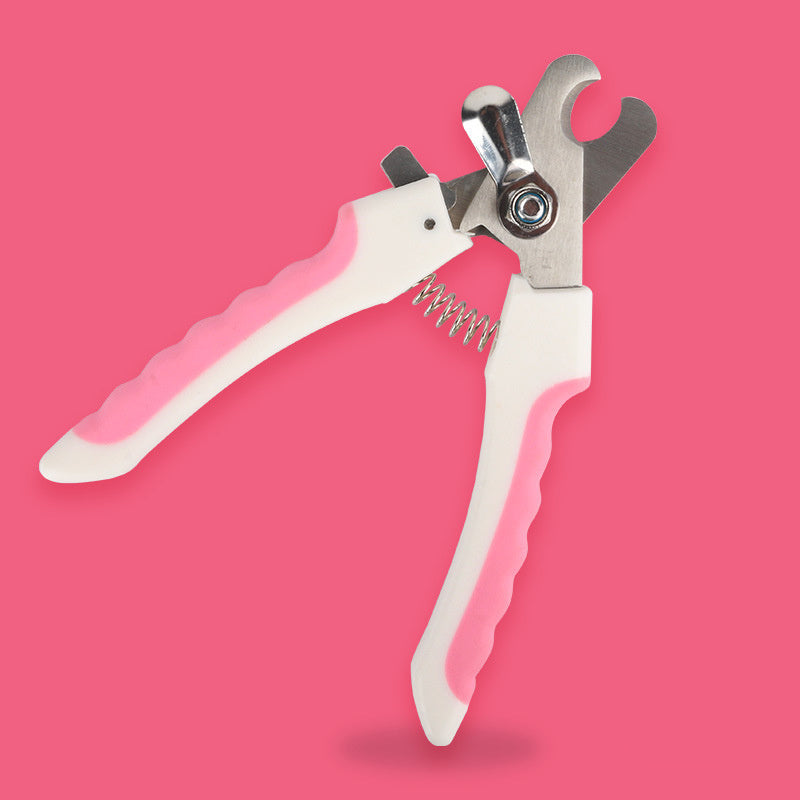 ClipMate Pet Nail Clippers Overview: 1. One-step cut: Pet nail clippers made of high-quality stainless steel sharp blades are strong enough to clamp the pet's nails quickly and cleanly with only one cut. The half-moon design is more suitable for pet nail