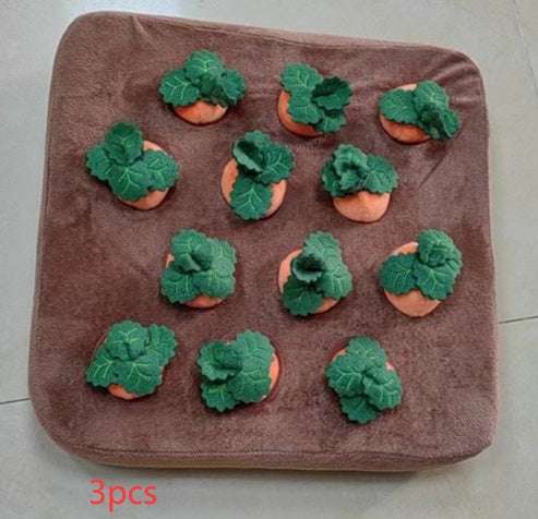 CarrotSniff – Plush Chew & Snuffle Toy for Dogs Overview: 1. Comfortable Fabric: The exterior is made of high-quality crystal cotton soft fabric, and every interior part is fully filled. High resilience, cotton not easy to fall out of it, not afraid of sq