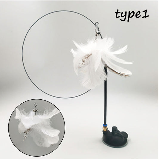 Interactive Cat Wand – Detachable Rod & Sucker Toy Product information: Material: feathers, hardware accessories, suction cups, PVC rods, steel wires Style: simple and stylish Features: funny cat Colour: Picture color Packing list: Funny cat stick*1 Produ