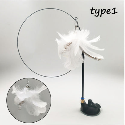 Interactive Cat Wand – Detachable Rod & Sucker Toy Product information: Material: feathers, hardware accessories, suction cups, PVC rods, steel wires Style: simple and stylish Features: funny cat Colour: Picture color Packing list: Funny cat stick*1 Produ