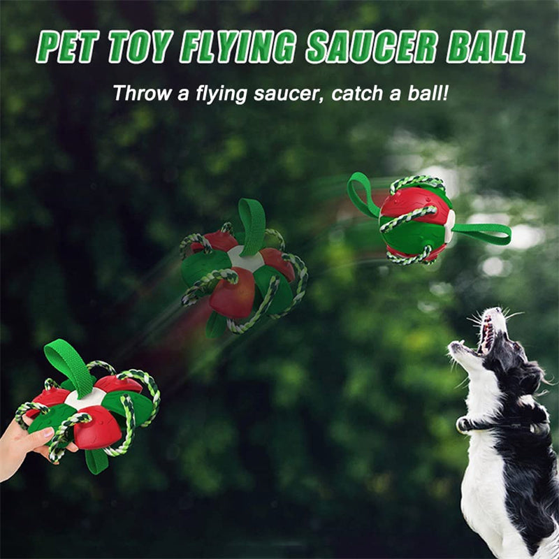 PawKick™ 2-in-1 Frisbee Ball Dog Toy – Bounce, Chew, Tug, and Play Anywhere! Take fetch and tug-of-war to the next level with this super creative transforming Frisbee Ball! Whether it’s flying high through the air or bouncing back into a sphere mid-flight
